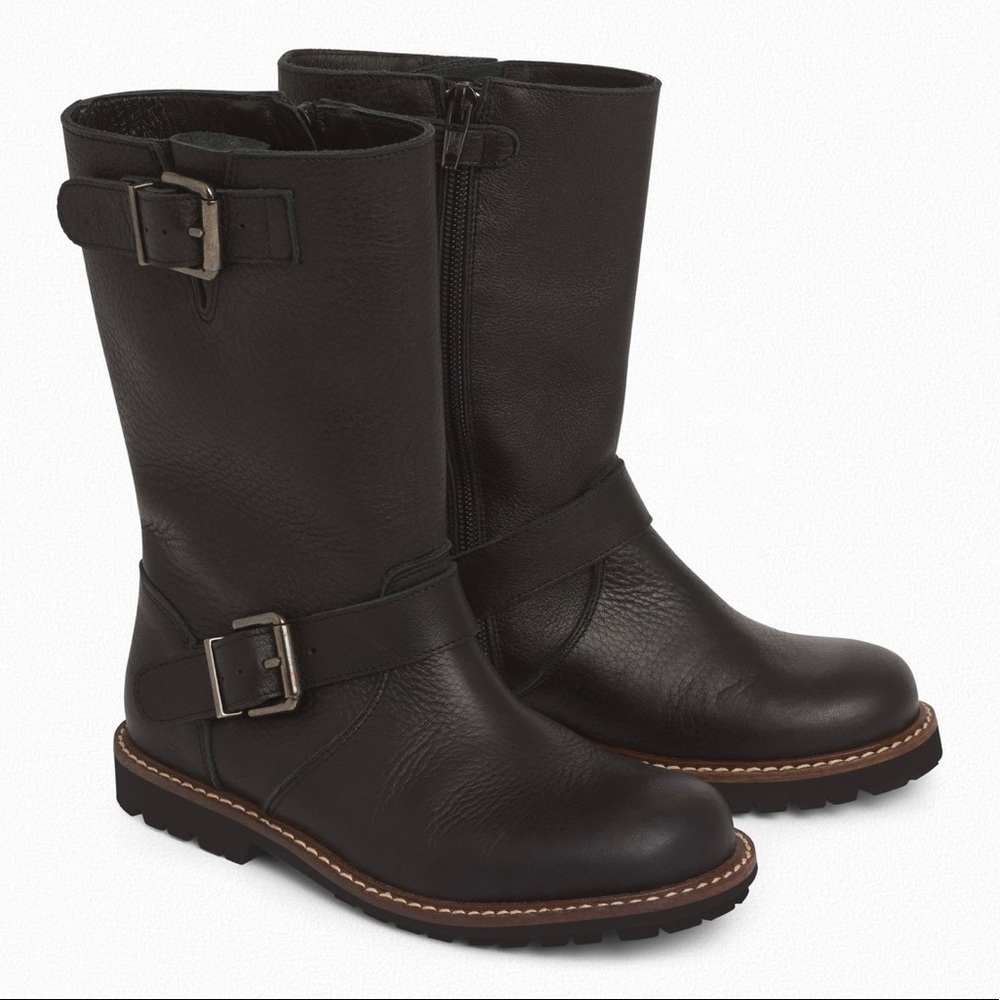 Bonpoint leather moto boot. Size 32